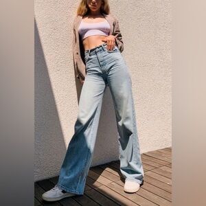 Free People Light Blue Flare Jeans